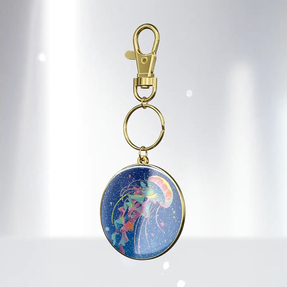 Glitter & Gradient Print Custom Keyrings