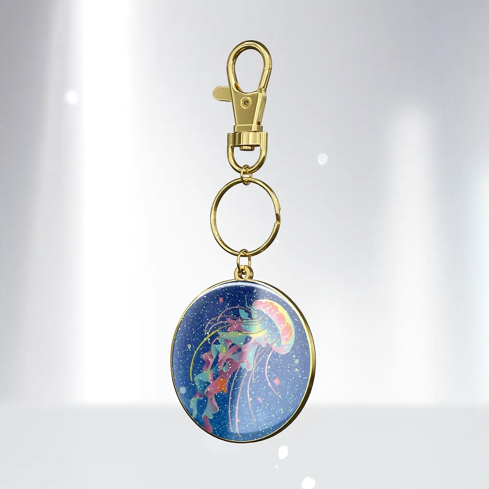 Glitter & Gradient Print Custom Keyrings