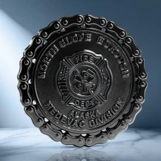 North Slope Borough Medevac Division Custom Firefighter Challenge Coin