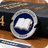 Knowledge Keeper Custom Challenge Coins