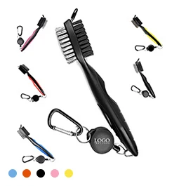 Custom Golf Club Brush/ Groove Cleaner With Carabiner