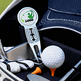 Exquisite Custom Antique Silver Golf Divot Tool with Ball Markers