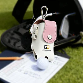 Promo Golf PU Leather Belt Bag With Keychain