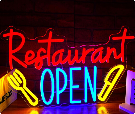 Restaurant Neon Logo Sign