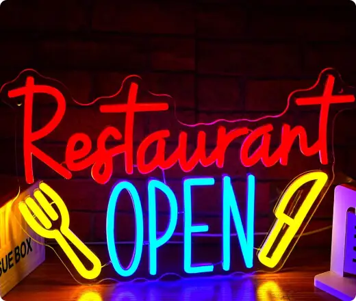 Restaurant Neon Logo Sign