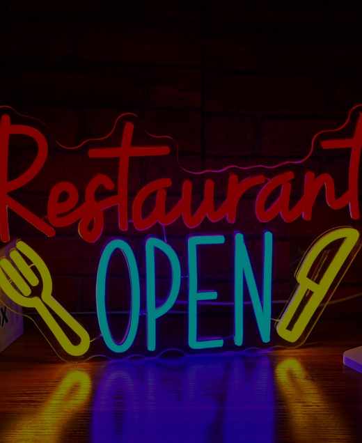 Restaurant Neon Logo Sign