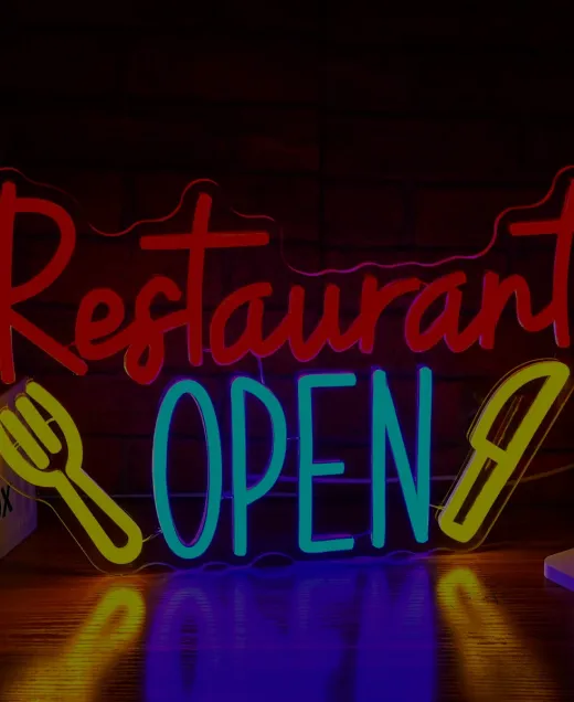 Restaurant Neon Logo Sign