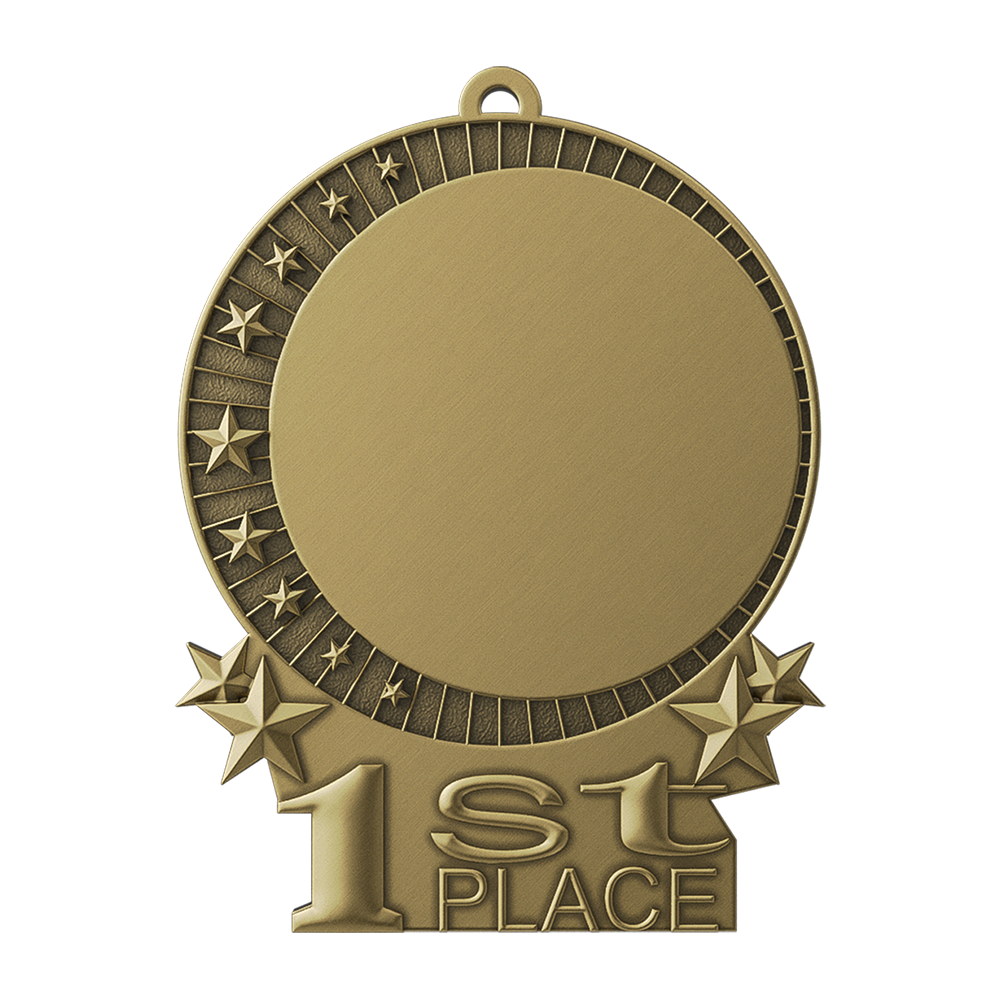 1st Place 5K Race Medal antique gold 1st Place 5K Race Medal antique gold