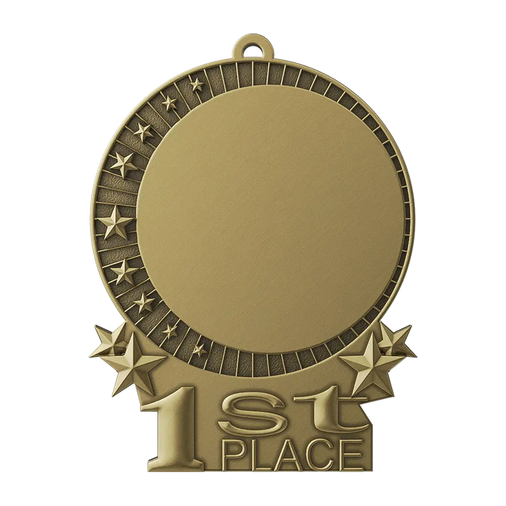 1st Place 5K Race Medal antique gold 1st Place 5K Race Medal antique gold