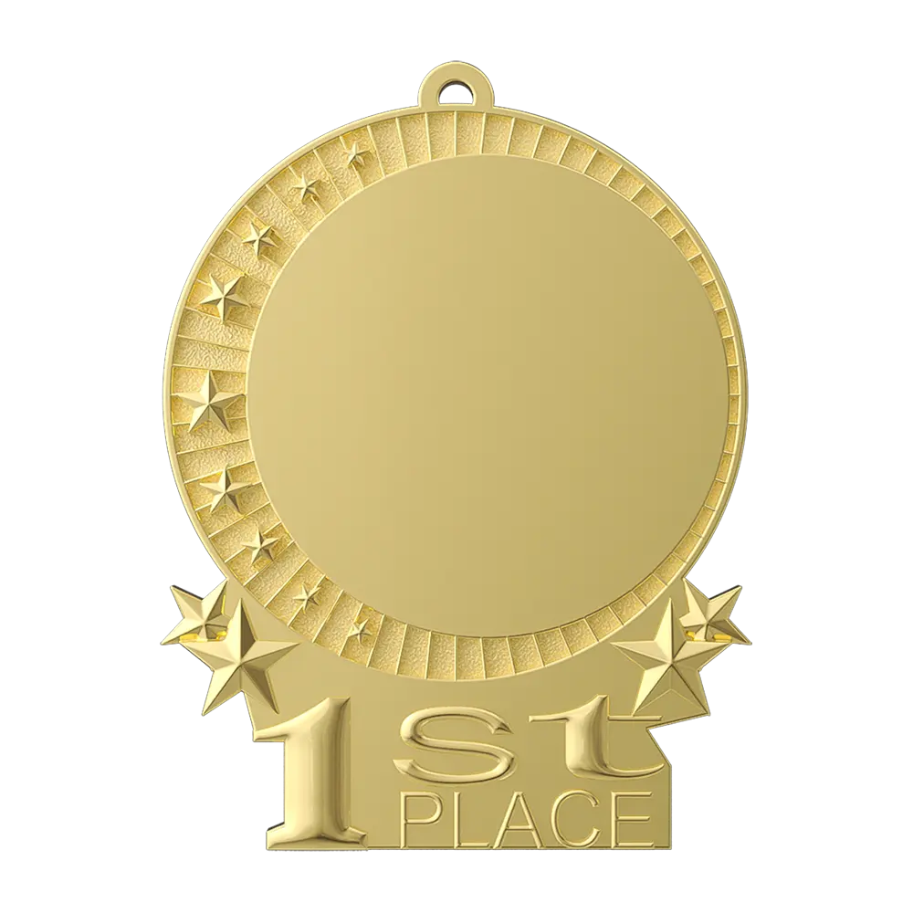 1st Place 5K Race Medal shiny gold 1st Place 5K Race Medal shiny gold