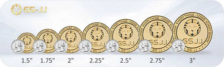 Challenge Coin Sizes Overview