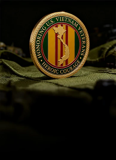 Vietnam Veteran Heroic Courage Challenge Coins