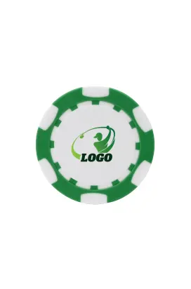 ABS Stylish Colorful Custom Golf Poker Chip Green ABS Stylish Colorful Custom Golf Poker Chip Green