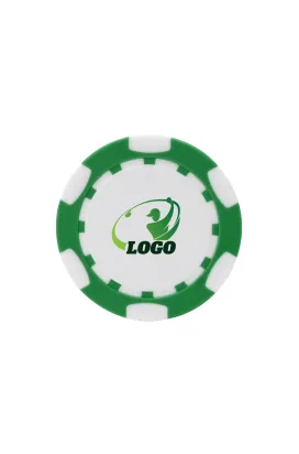 ABS Stylish Colorful Custom Golf Poker Chip Green