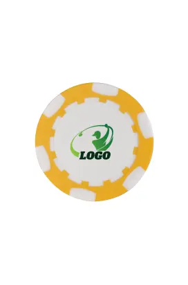 ABS Stylish Colorful Custom Golf Poker Chip Yellow ABS Stylish Colorful Custom Golf Poker Chip Yellow