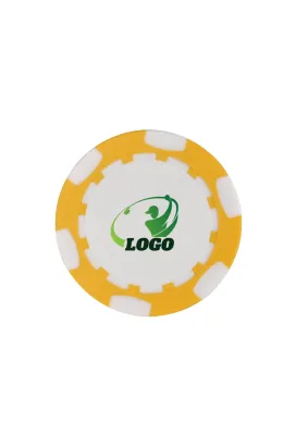 ABS Stylish Colorful Custom Golf Poker Chip Yellow