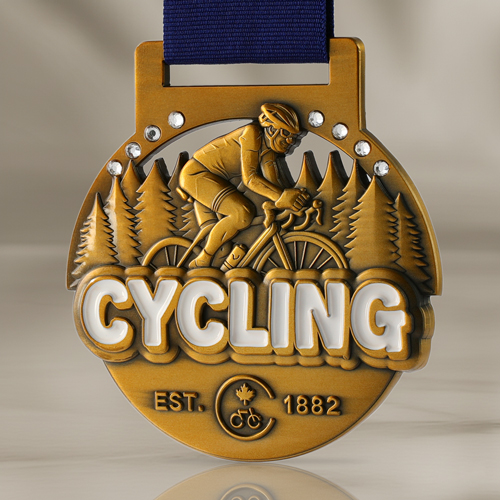 Cycling Themed Custom Medal