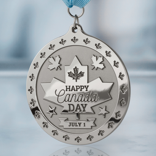 Happy Canada Day Custom Medal