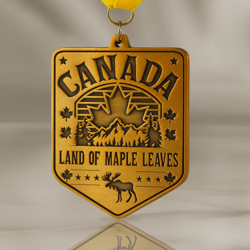 Land of Maple Leaves Custom Medal