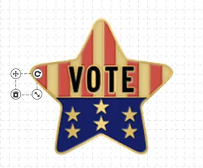 Politics Enamel Pin Template