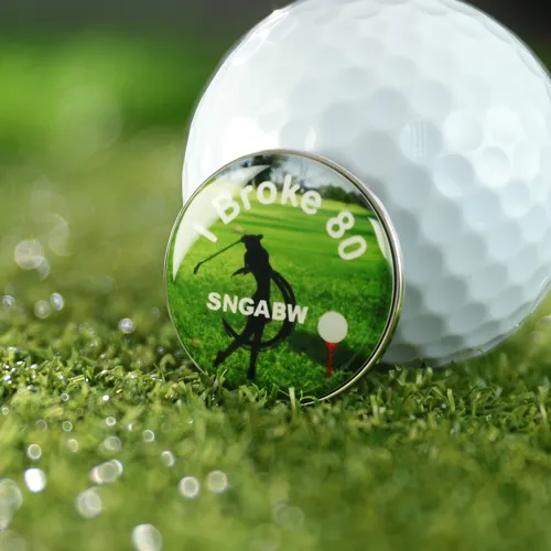Broke 80 Commemorative Golf Ball Markers