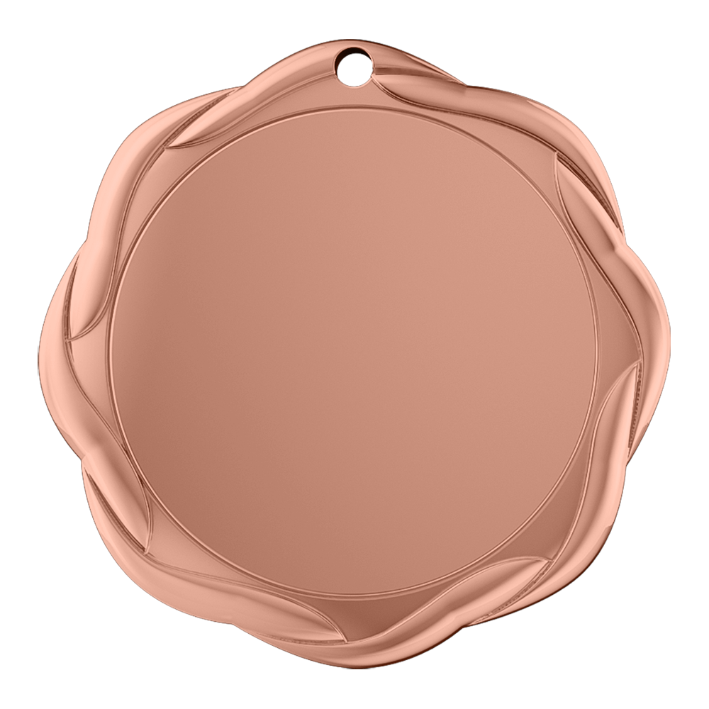 Custom UV Printed Glow Run 5K Medal shiny copper