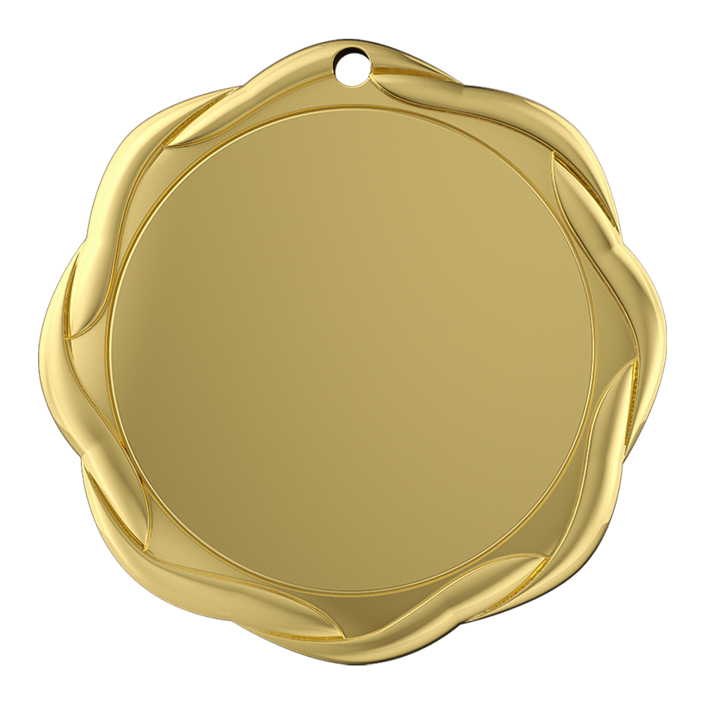 Custom UV Printed Glow Run 5K Medal shiny gold