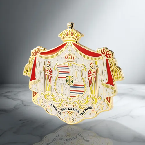 Crown Shield Enamel Pin Badges