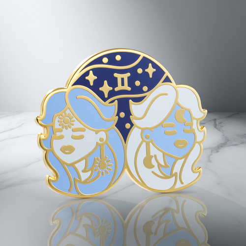 Custom Gemini Enamel Badges