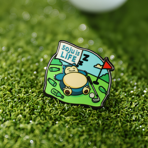 Custom Soju Life Snorlax Golf Ball Marker