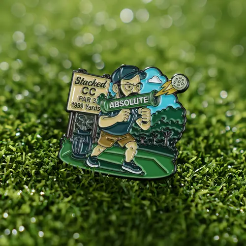 Custom Stacked CC Par 3 Power Drive Golf Markers