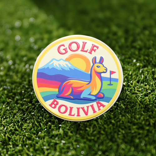 Custom Sunset Alpaca Golf Ball Markers
