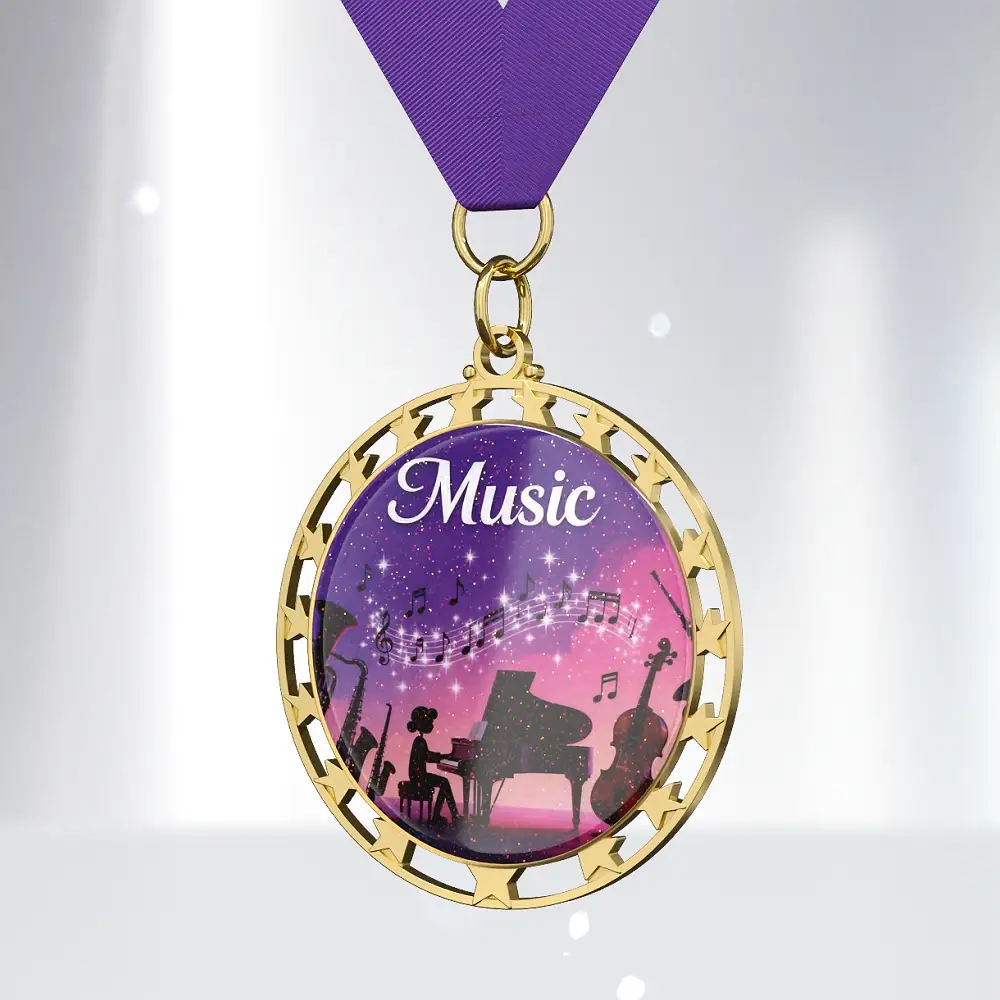 Glitter & Printed Custom Medal