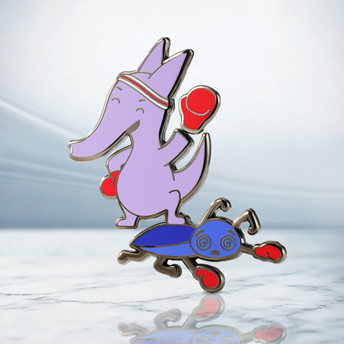 Boxing Anteater Knockout Hard Enamel Pin