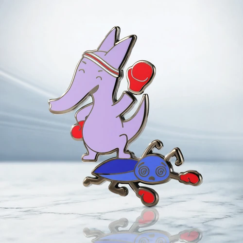 Boxing Anteater Knockout Hard Enamel Pin