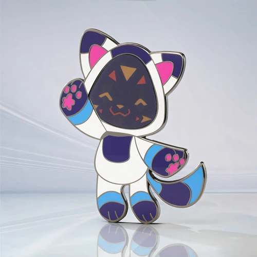Motion Expression Shifting Kitty Hard Enamel Pin
