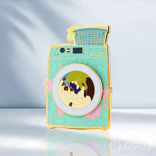 Spinning Cat Washing Machine Hard Enamel Pin Spinning Cat Washing Machine Hard Enamel Pin