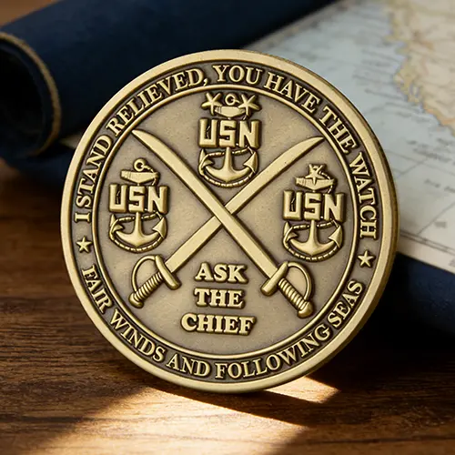 USN Ask the Chief Challenge Coins