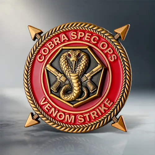 Cobra Red Wolf Tactical Spinner Coin