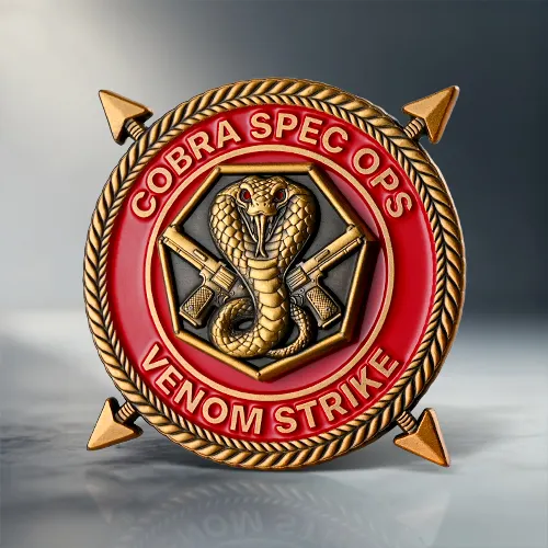 Cobra Red Wolf Tactical Spinner Coin
