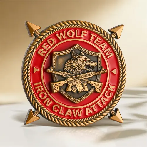 Cobra Red Wolf Tactical Spinner Coin