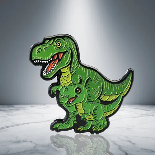 Green T Rex and RAWR Love Dinosaur Commemorative Coin