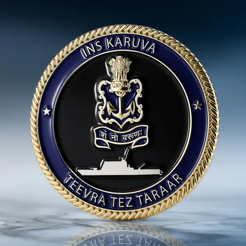 INS Karuva Seahorse Navy Challenge Coin