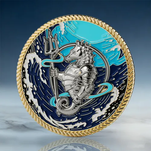 INS Karuva Seahorse Navy Challenge Coin