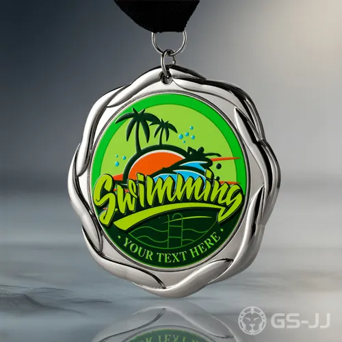 Silver Swimming Award Medals Silver Swimming Award Medals