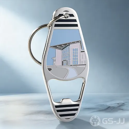 Modern Building Architectural Hard Enamel Bottle Opener Keychain Modern Building Architectural Hard Enamel Bottle Opener Keychain