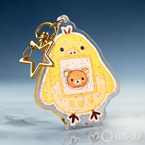 Sparkling Bird Bear Screen Glitter Acrylic Keychain Sparkling Bird Bear Screen Glitter Acrylic Keychain