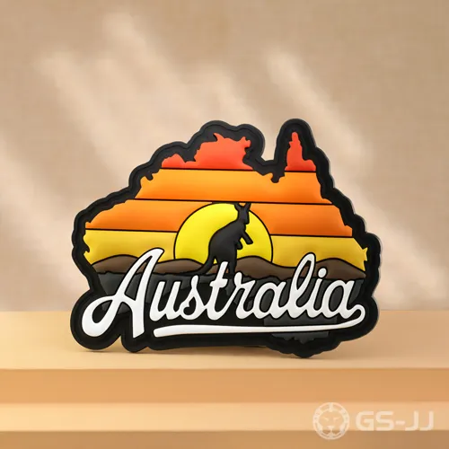 Australia Desert Sun Custom PVC Patches Australia Desert Sun Custom PVC Patches