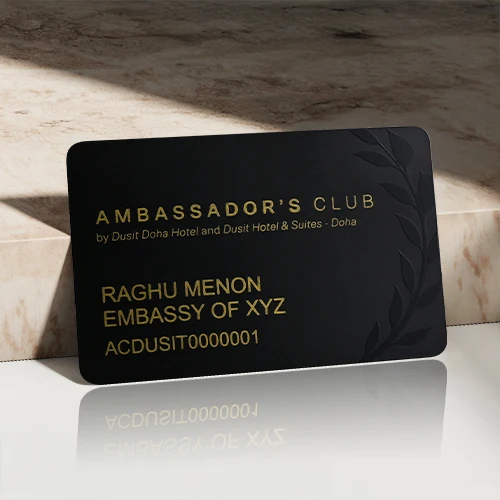 Ambassador's Club Black Metal Cards