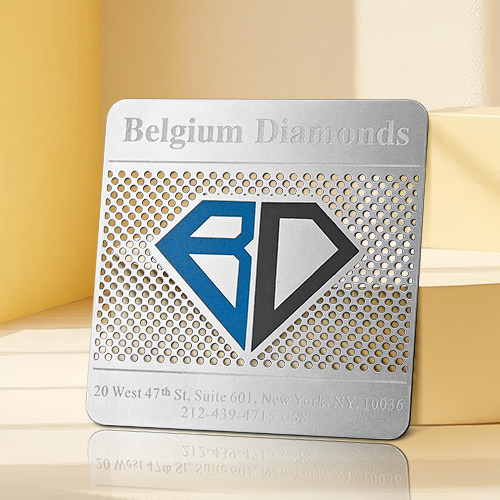 Diamond Logo Metal Business Cards